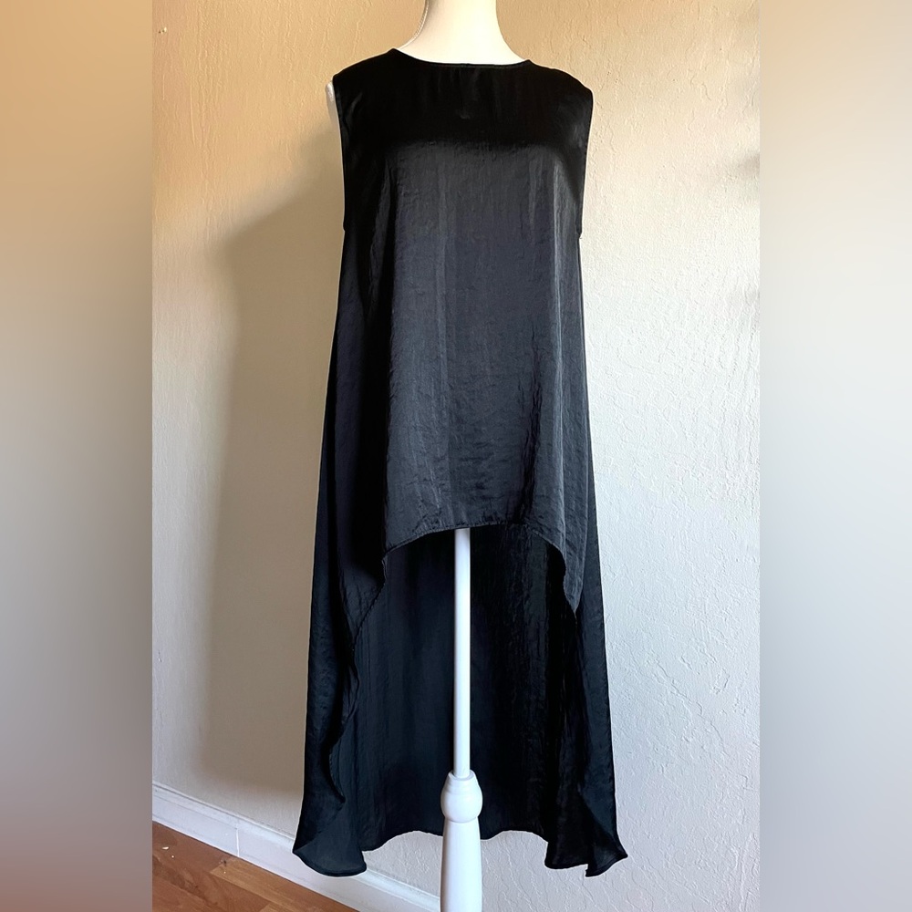 High Low satin top